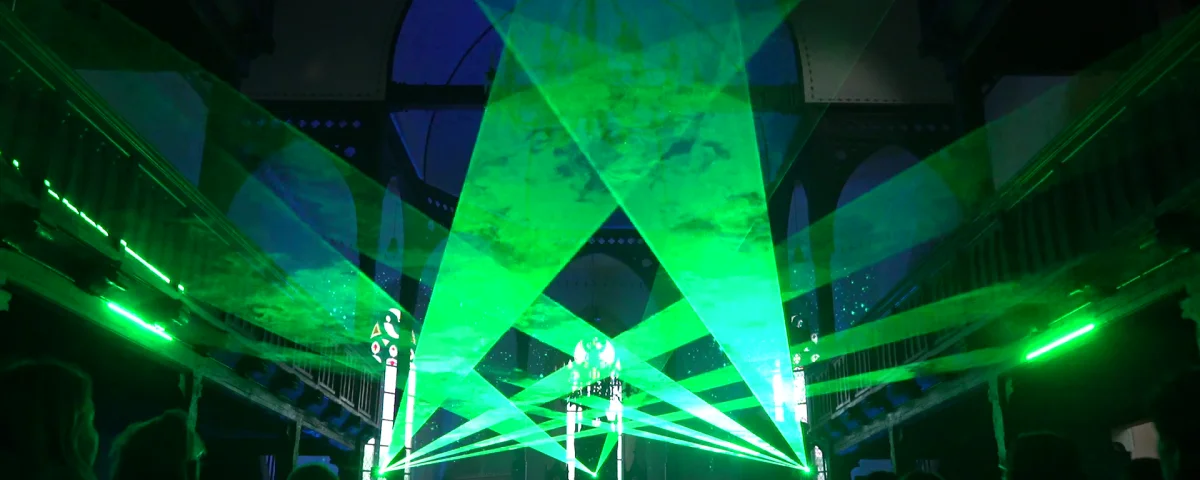 Lasershow Kirche Walschleben Alexander Goldstein